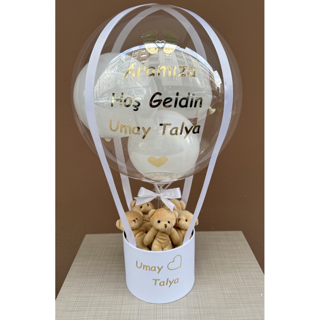 Aramıza Hoşgeldin Bebek Balon Kutusu Ayıcık