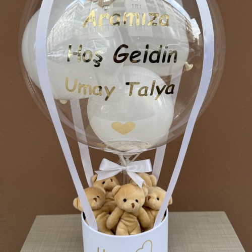 Aramıza Hoşgeldin Bebek Balon Kutusu Ayıcık