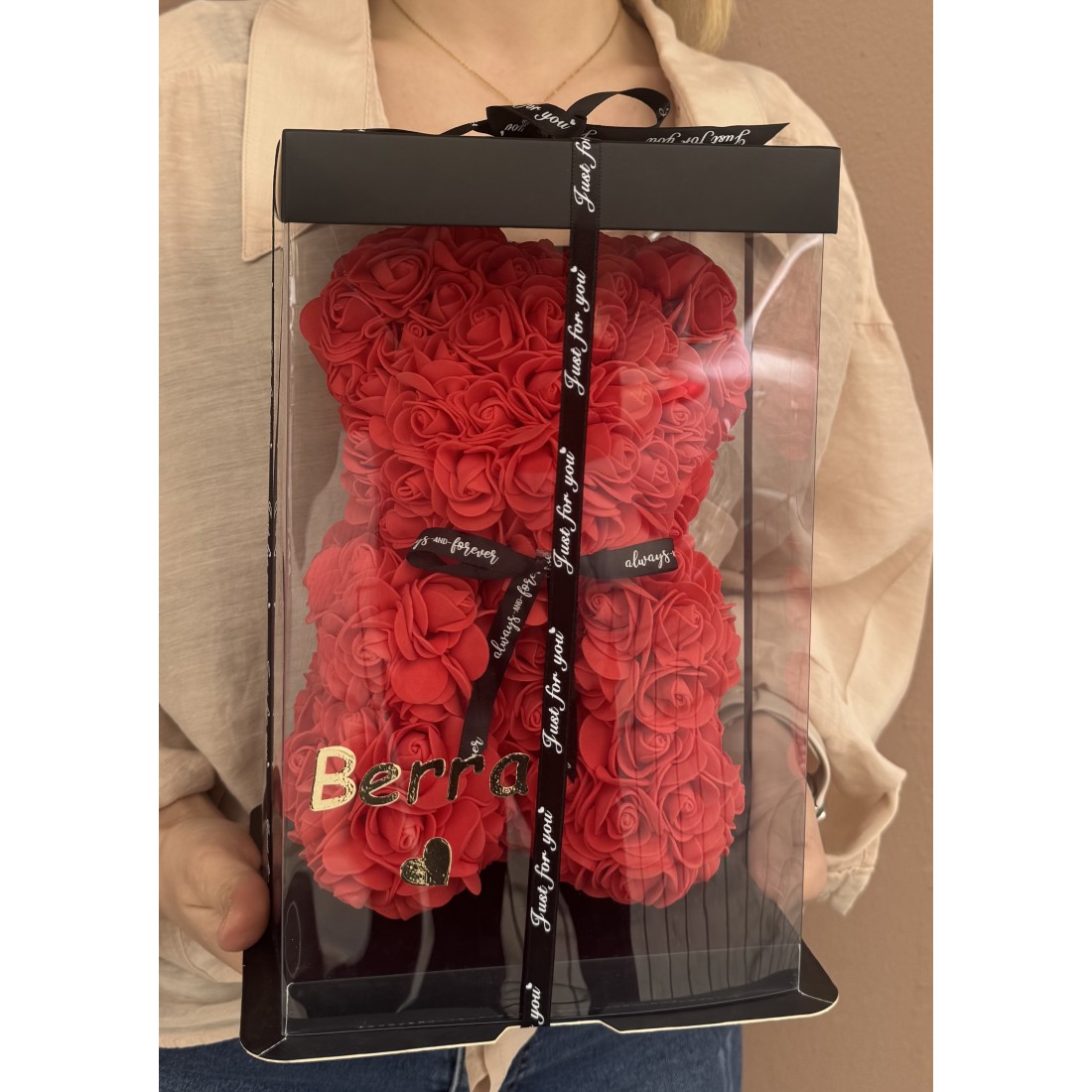 TeddyRoseBear 30 cm Kırmızı