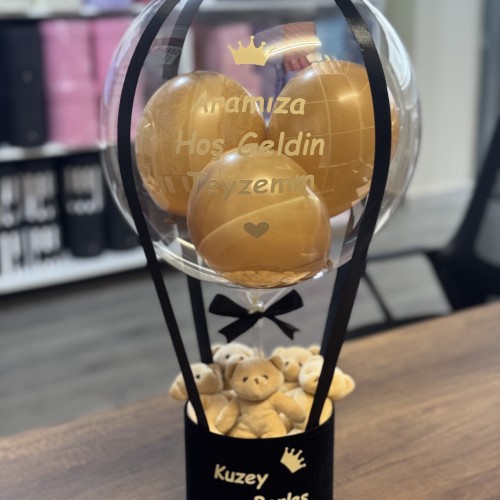 Aramıza Hoşgeldin Bebek Balon Kutusu Ayıcık