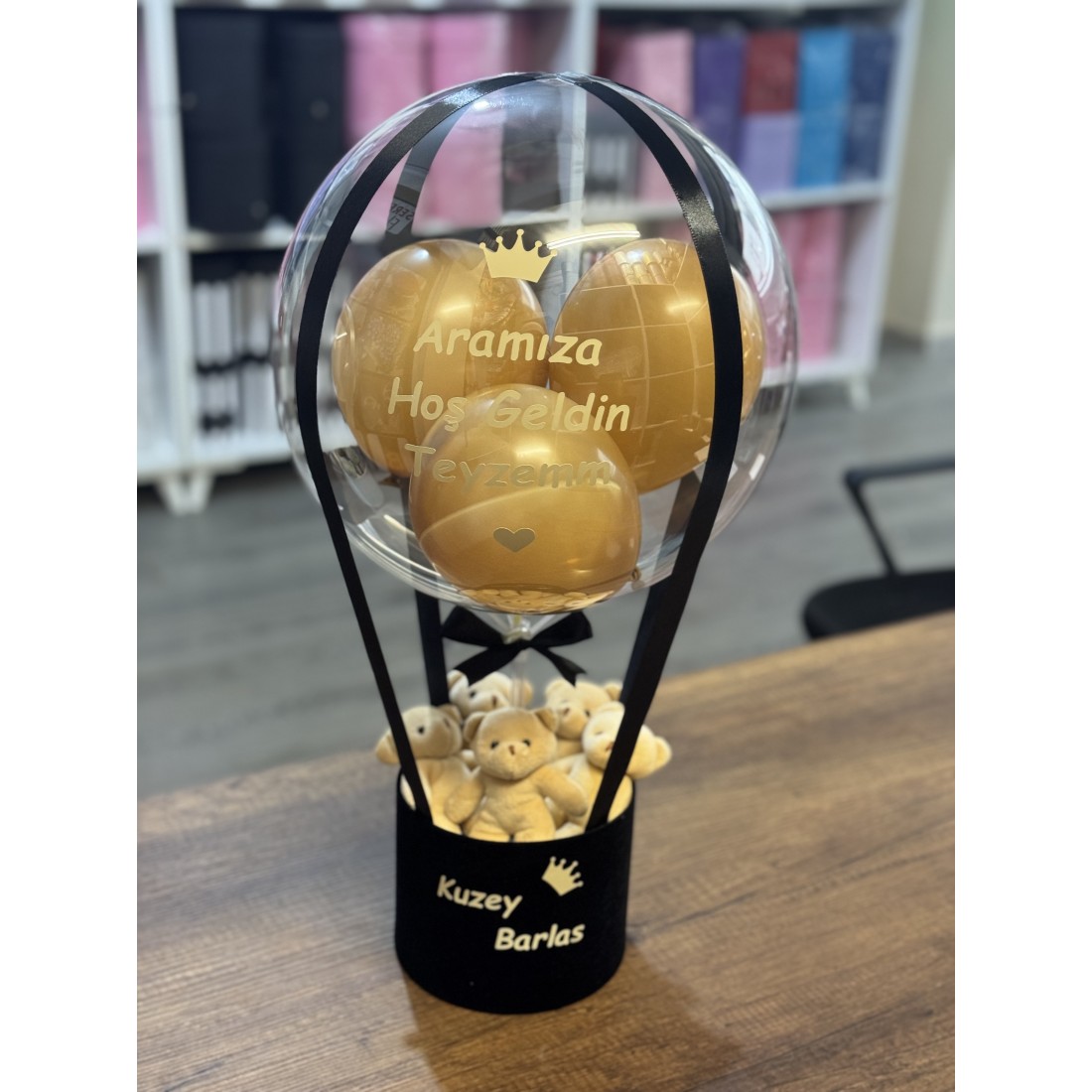 Aramıza Hoşgeldin Bebek Balon Kutusu Ayıcık