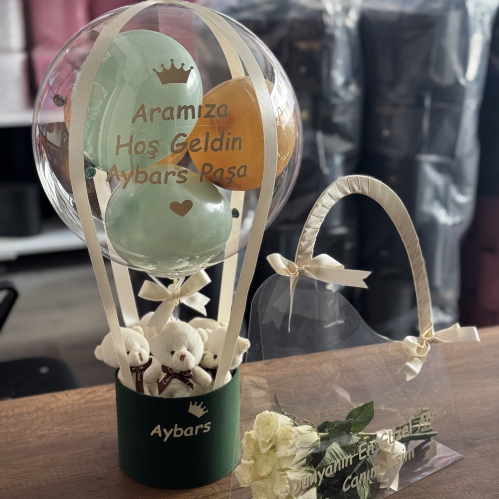 2’li set Anne Bebek Çanta Balon Kutusu ve Anne Çantası