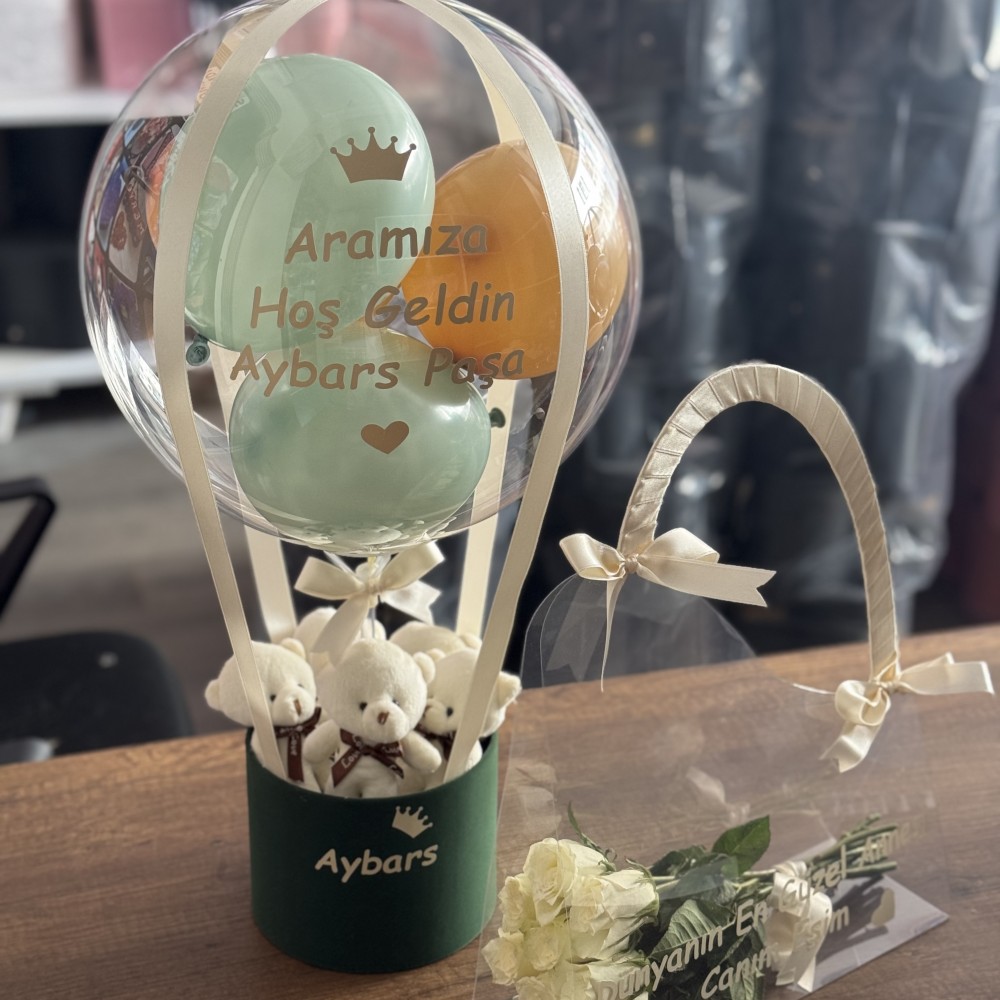 2’li set Anne Bebek Çanta Balon Kutusu ve Anne Çantası