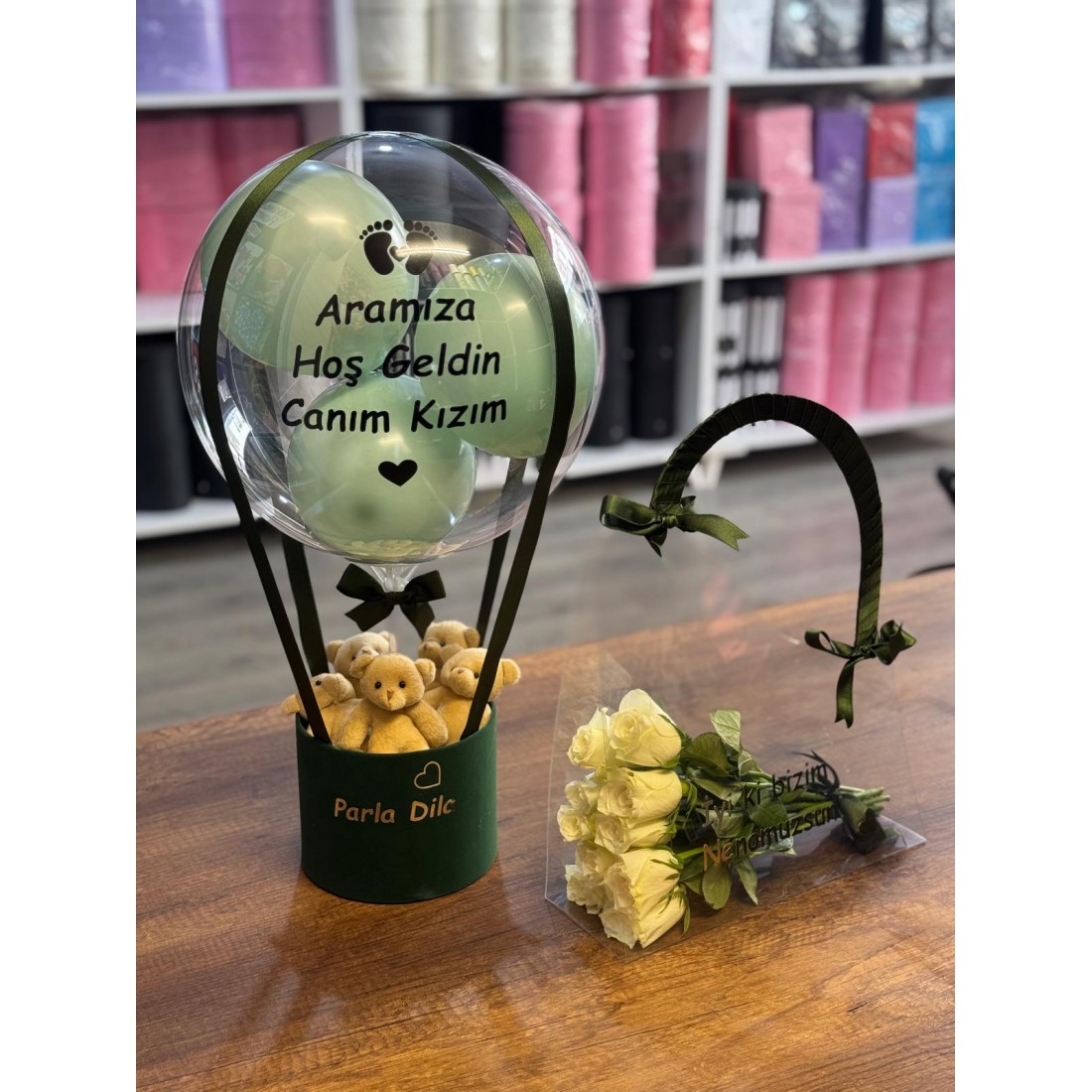 Anne,Bebek 2'li set (Çanta,Balon)