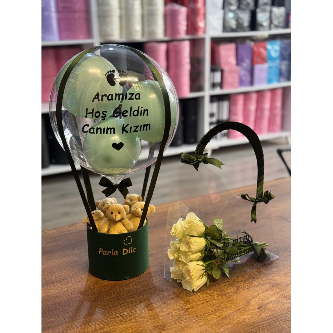 Anne,Bebek 2'li set (Çanta,Balon)