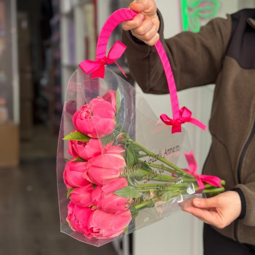 Lüks Şakayık Pleksi Çanta