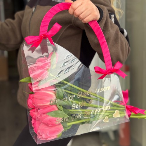 Lüks Şakayık Pleksi Çanta