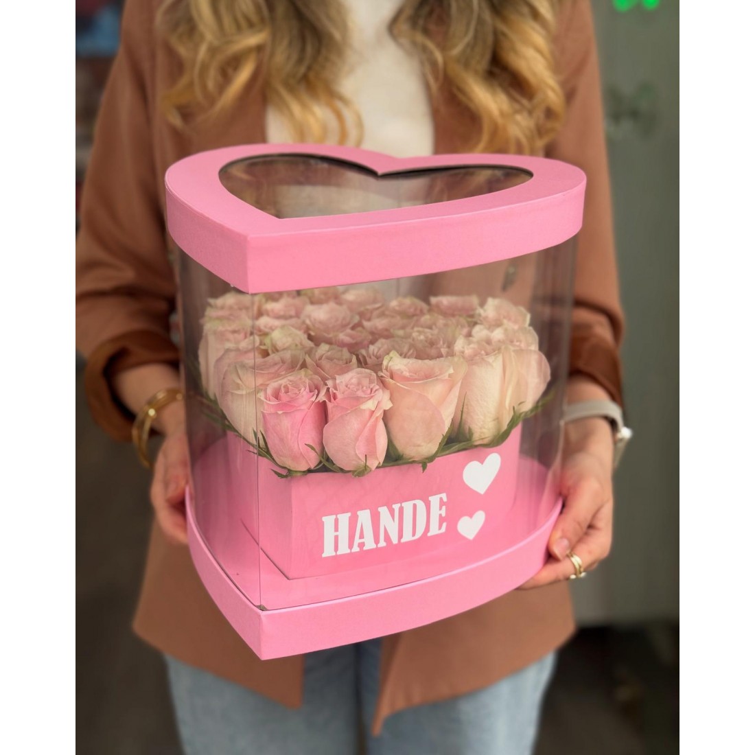 Şeffaf Kalp Kutu (Kişiye Özel)