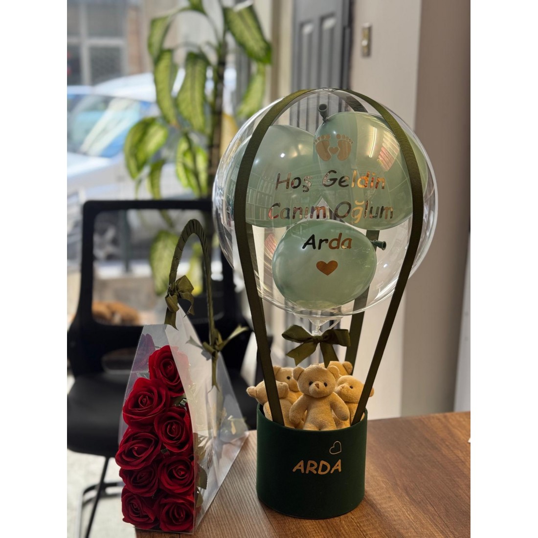 Hoş Geldin Bebek Balon Kutusu Anne Çantası (2'li set)