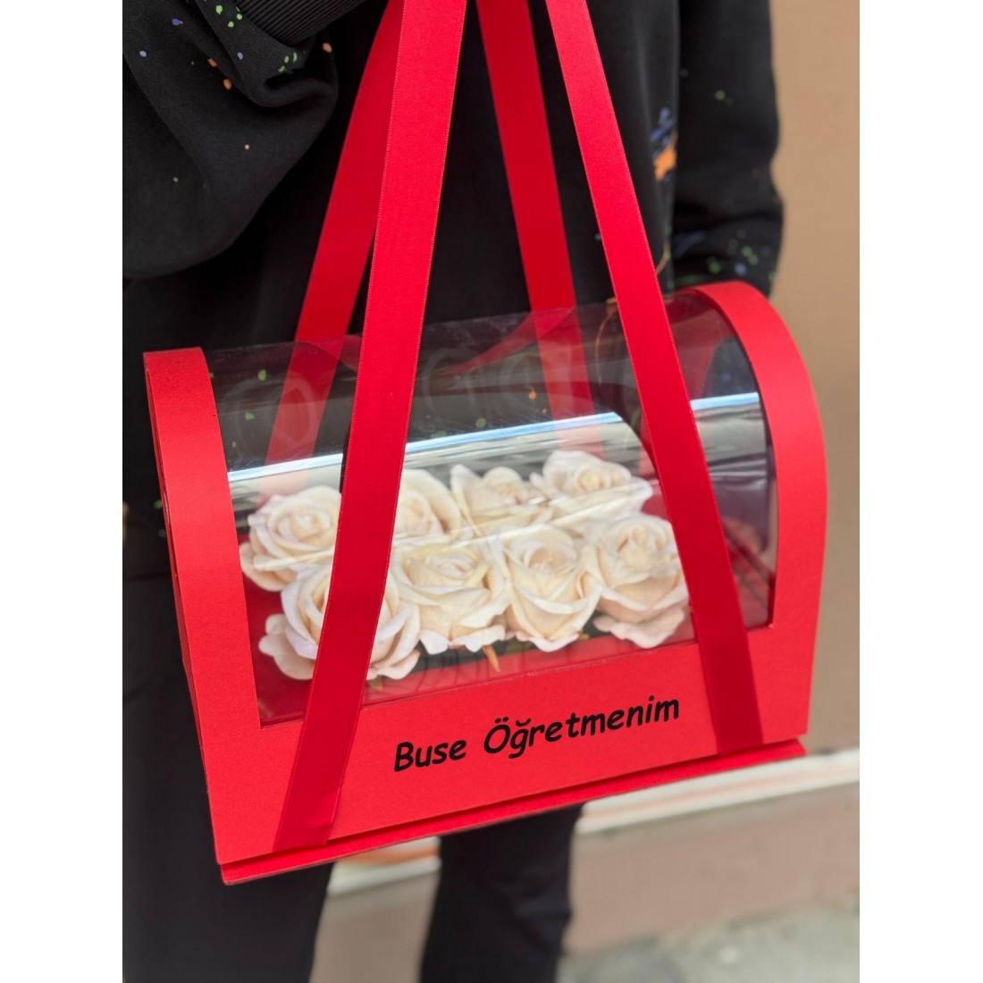 Kişiye Özel Lüks Yapay Gül Çanta