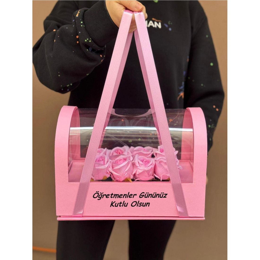 Kişiye Özel Lüks Yapay Gül Çanta