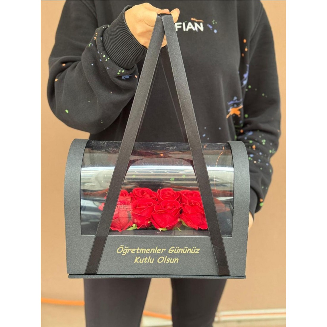 Kişiye Özel Lüks Yapay Gül Çanta