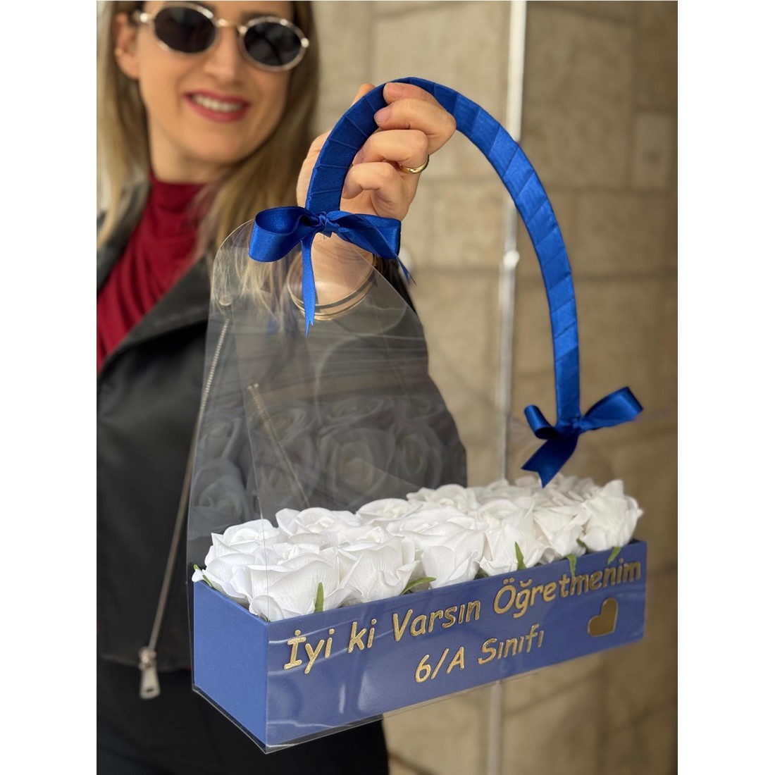 Kutulu Çanta Gül Kişiye Özel