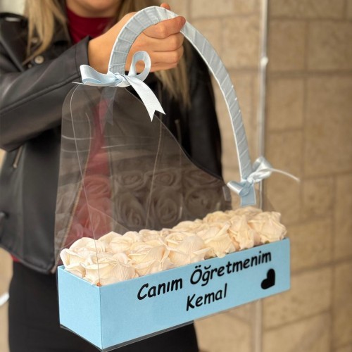 Kutulu Çanta Gül Kişiye Özel