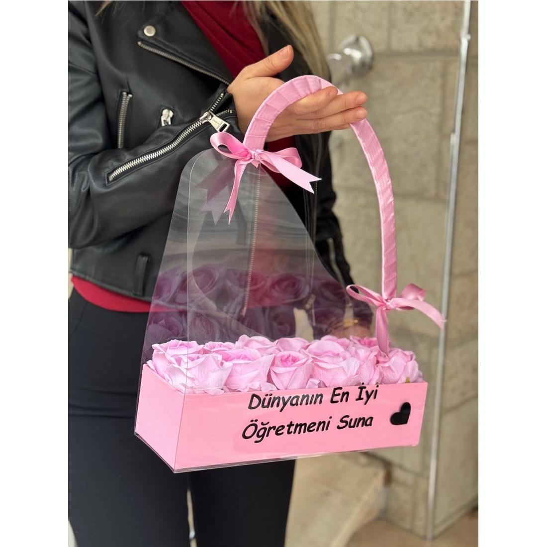 Kutulu Çanta Gül Kişiye Özel