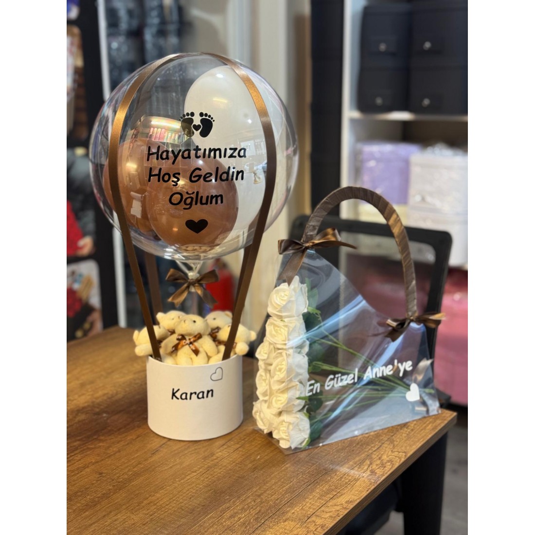 Hayatımıza Hoş Geldin Bebek Balon Kutusu 2'li set