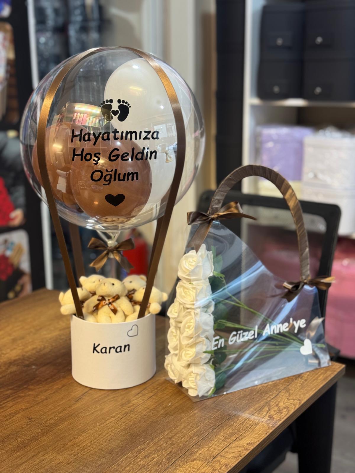 Hayatımıza Hoş Geldin Bebek Balon Kutusu 2'li set
