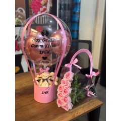 .Ailemize Hoş Geldin Bebek Balon Kutusu Anne Çantası (2'li set)