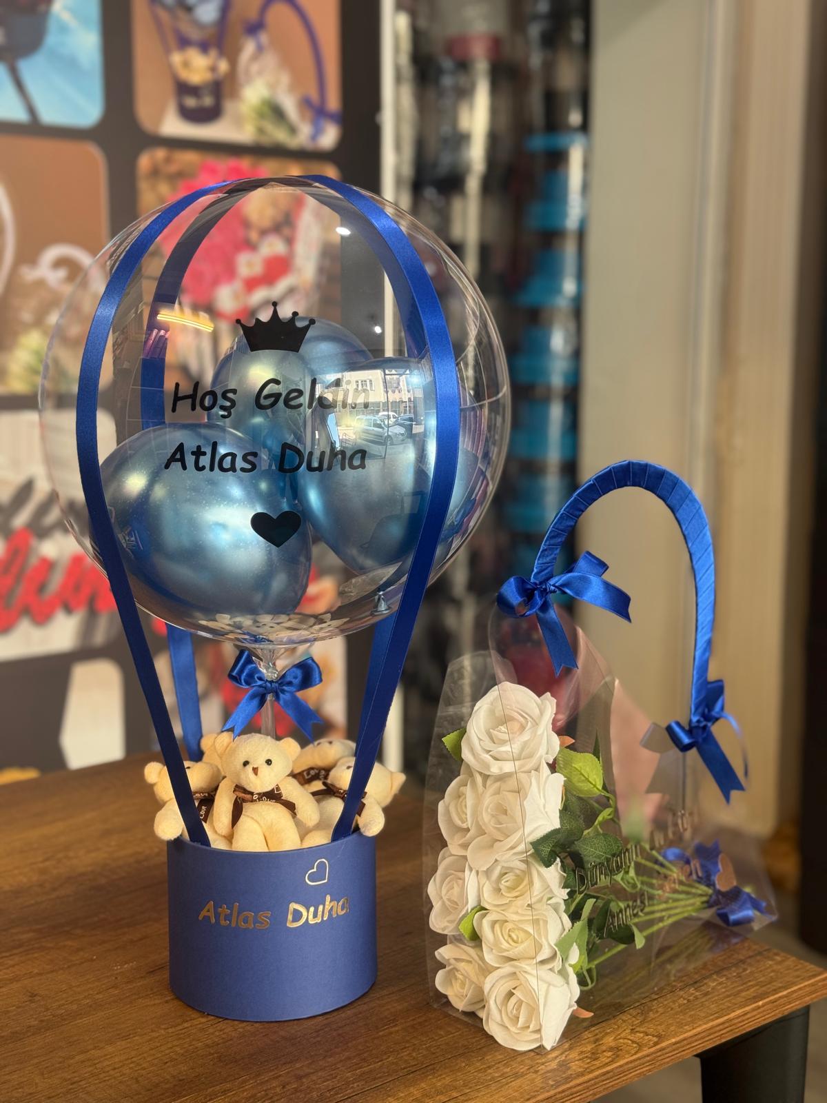 Hoş Geldin Bebek Balon Kutusu Anne Çantası (2'li set)