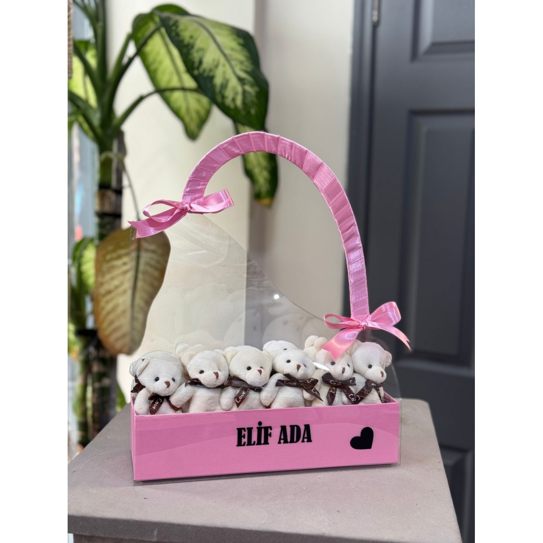 Ayıcıklı Çanta Kutulu Kişiye Özel