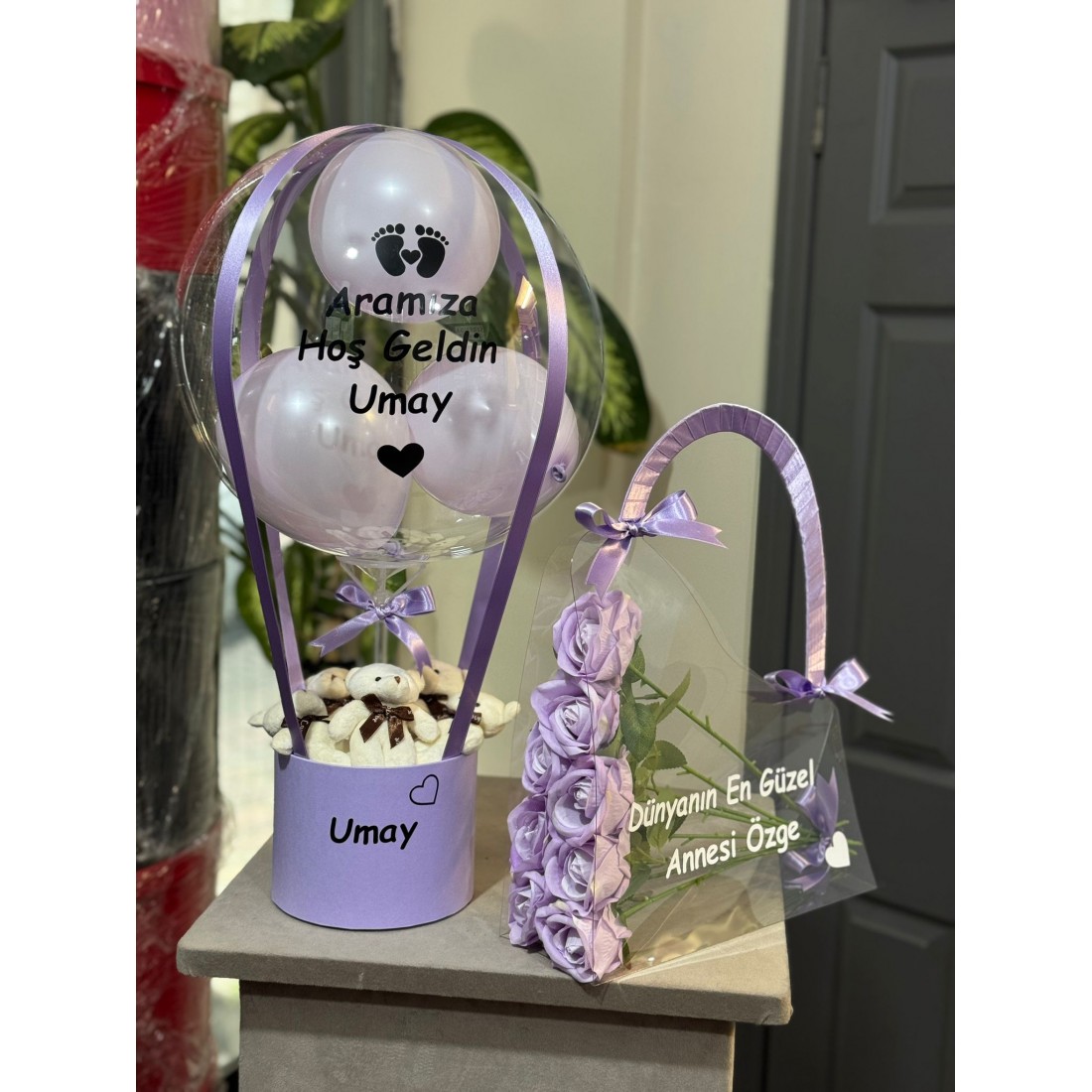 Hoş Geldin Bebek Balon Kutusu 2'li set