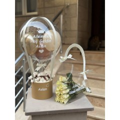 .Ailemize Hoş Geldin Bebek Balon ve Çanta 2'li set
