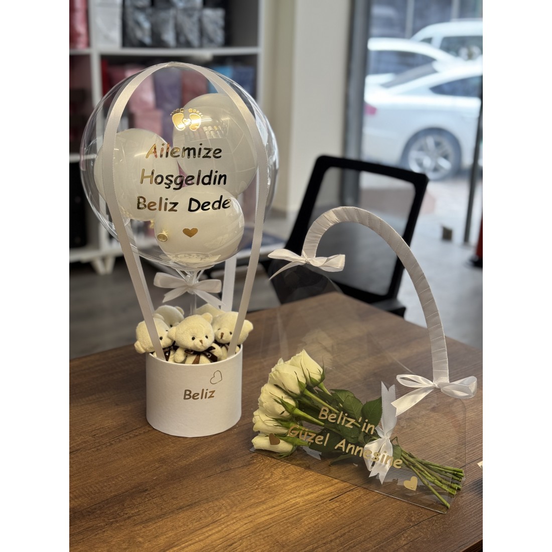 Anne,Bebek 2'li set (Çanta,Balon)