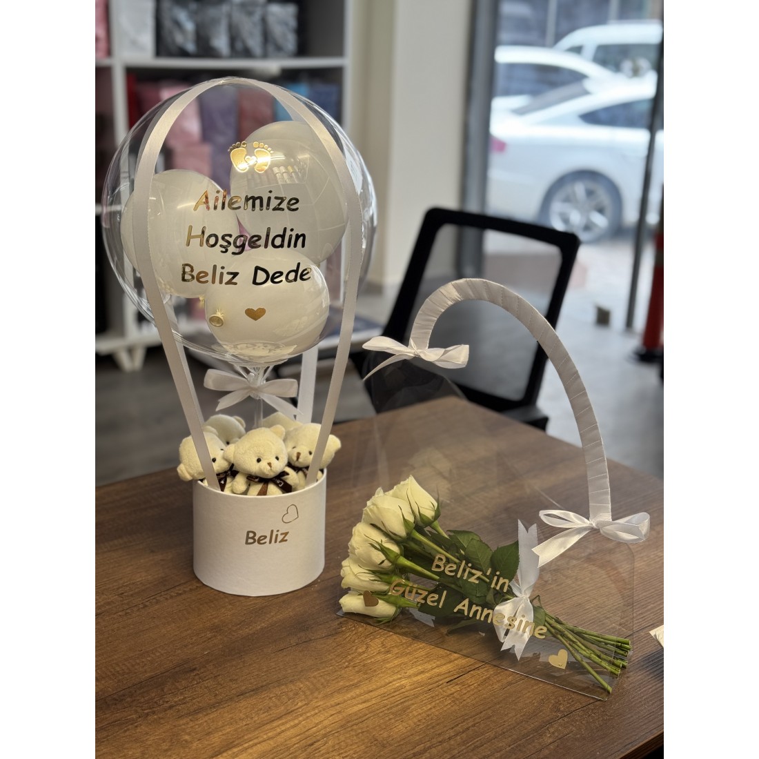 Anne,Bebek 2'li set (Çanta,Balon)