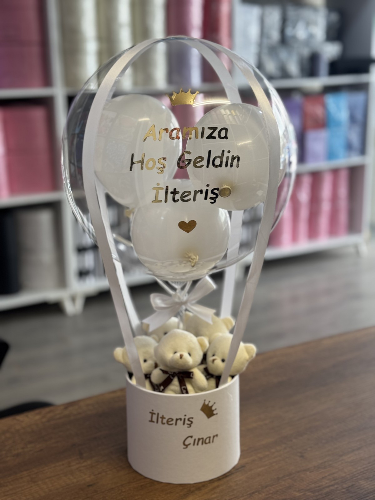 Aramıza Hoşgeldin Bebek Balon Kutusu Ayıcık