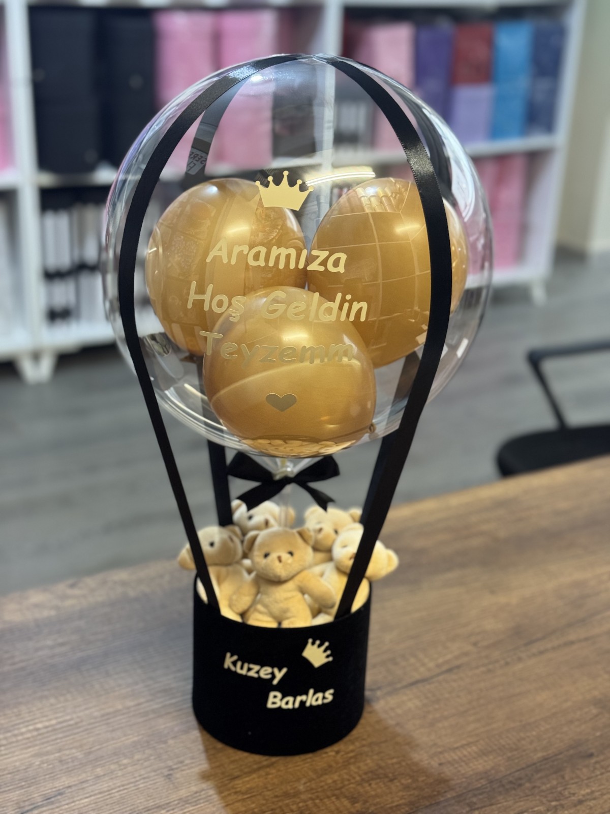 Aramıza Hoşgeldin Bebek Balon Kutusu Ayıcık