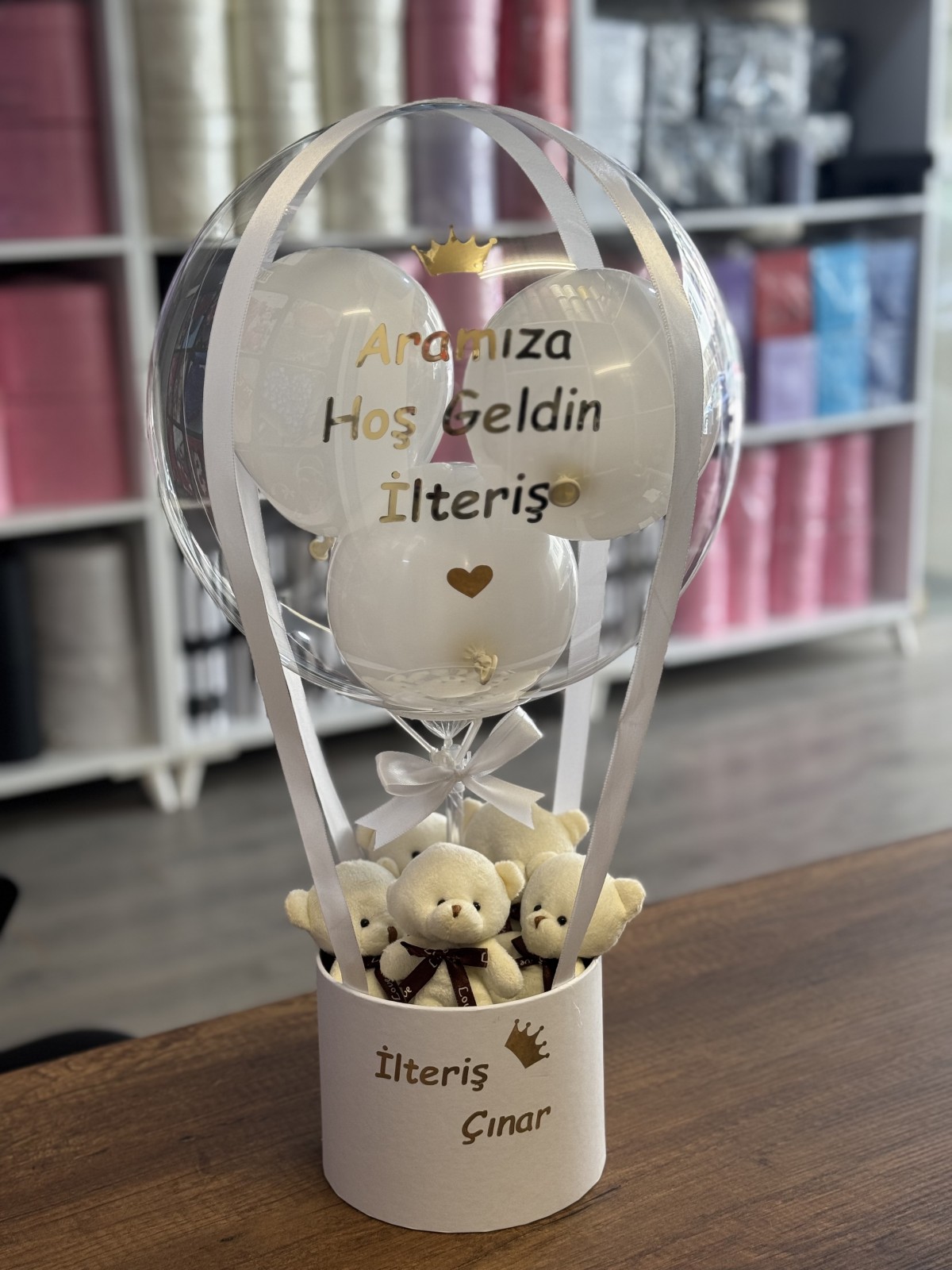 Aramıza Hoşgeldin Bebek Balon Kutusu Ayıcık