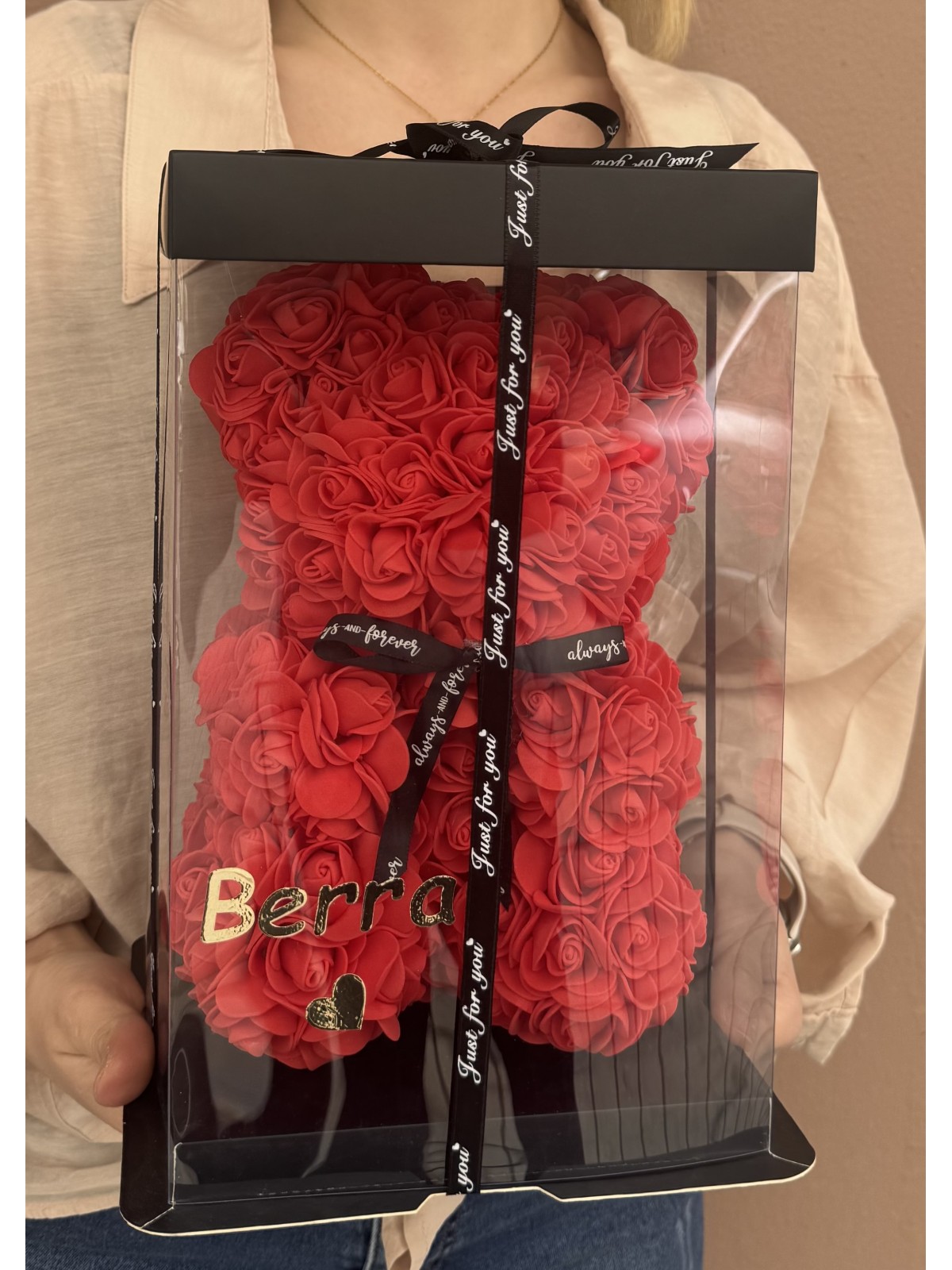 TeddyRoseBear 30 cm Kırmızı